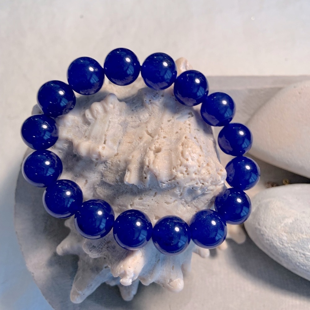 Blue Agate beaded bracelet